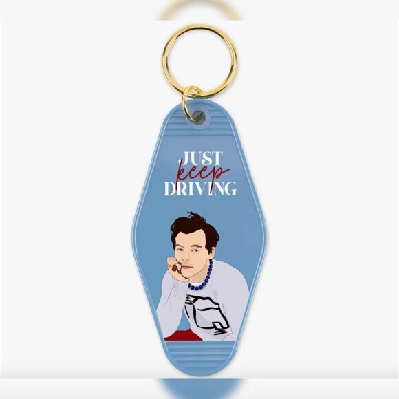 HARRY STYLES JUST KEEP DRIVING MOTEL KEY CHAIN - Picture 1 of 1
